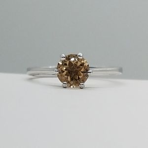 SOLD-Champagne Quartz Sterling Silver Ring